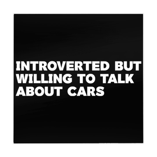 Introverted Car Enthusiast Typography Mahjong Mats