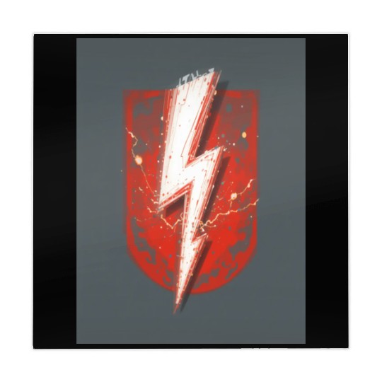 Red Lightning Bolt Graphic – Superhero Thunder Mahjong Mats
