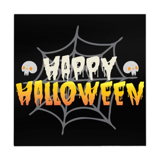 Happy Halloween with Spiderweb and Skulls Mahjong Mats