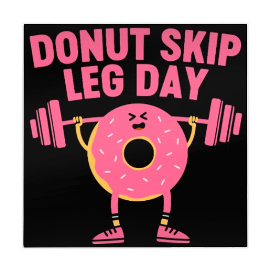 Donut Skip Leg Day Funny Donut Weightlifting Mahjong Mats