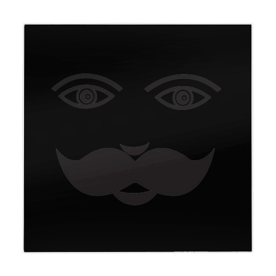 Whimsical Cat Face with Mustache Design Mahjong Mats