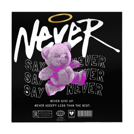 Inspirational Teddy Bear with Angel Halo Mahjong Mats