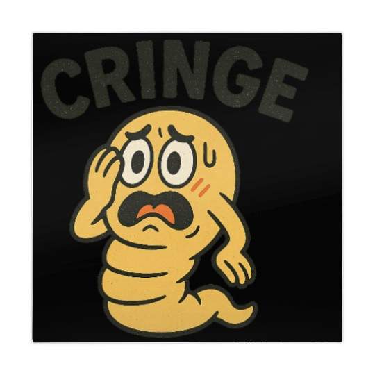 Cringe Meme Worm Illustration Mahjong Mats