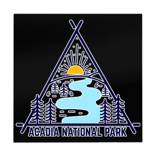 Acadia National Park Camping Scene Mahjong Mats