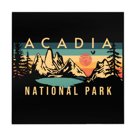 Mountain Sunset at Acadia National Park Mahjong Mats