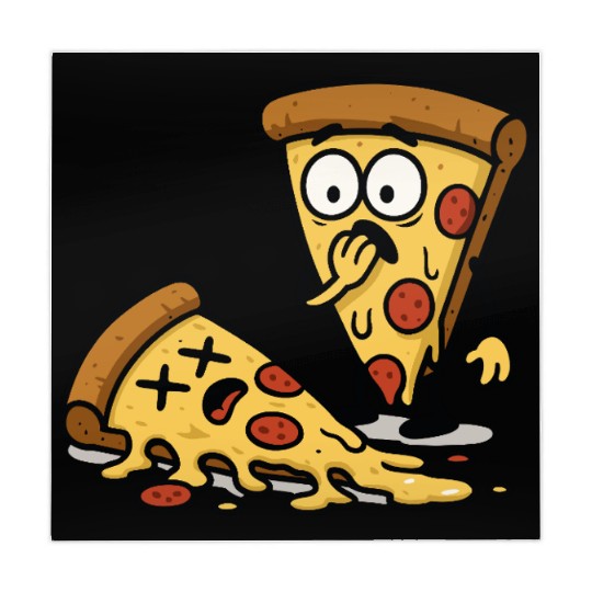 Pizza Slice Cartoon Expression Mahjong Mats