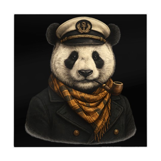 Captain Panda The Hipster Sea Commander Mahjong Mats
