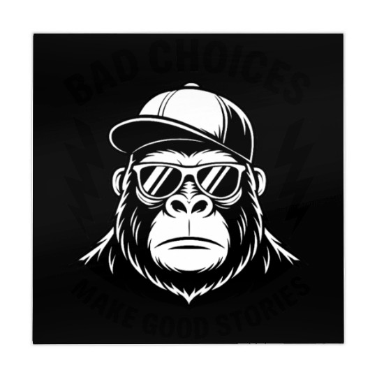 Funny Monkey Bad Choices Make Good Stories  Mahjong Mats