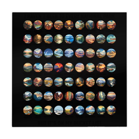 All US National Park Checklist Bucket List Mahjong Mats