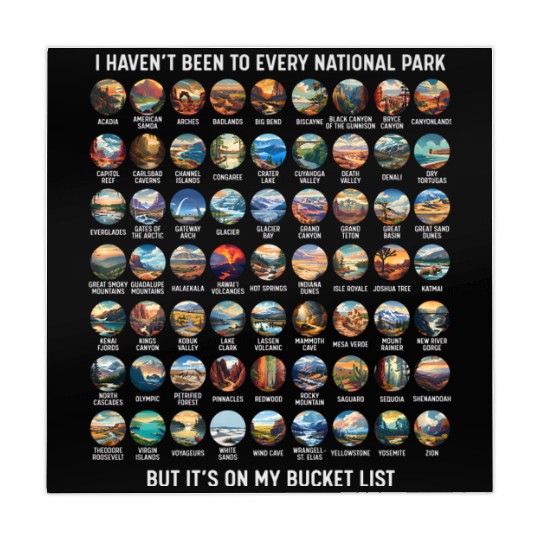 All US National Park Checklist Bucket List Mahjong Mats