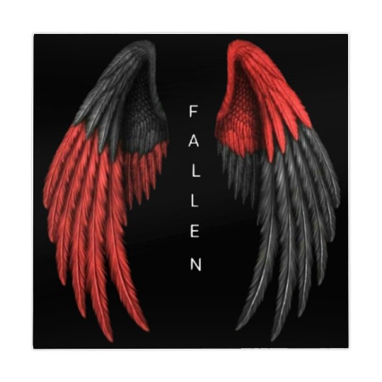 Red and Black Angel Wings Illustration Mahjong Mats