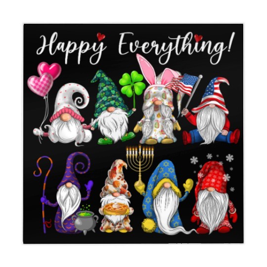 Happy Everything Gnomes Every Seasons All Year Mahjong Mats