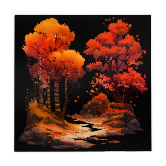 Autumn Forest Impression Artwork Mahjong Mats