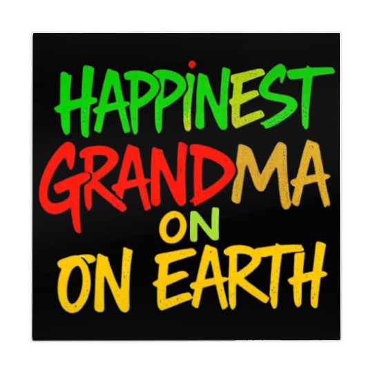 Happiest Grandma on Earth Colorful Design Mahjong Mats