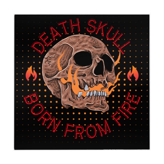 Burning Skull Death Skulle Graphic Mahjong Mats