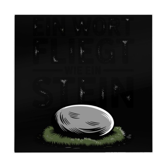 Do Not Disturb Rock Resting Peacefully on Grass Mahjong Mats