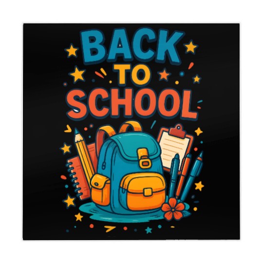 Colorful Back to School Backpack Design Mahjong Mats