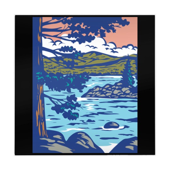 WPA Art Emerald Bay State Park in South Lake Tahoe Mahjong Mats