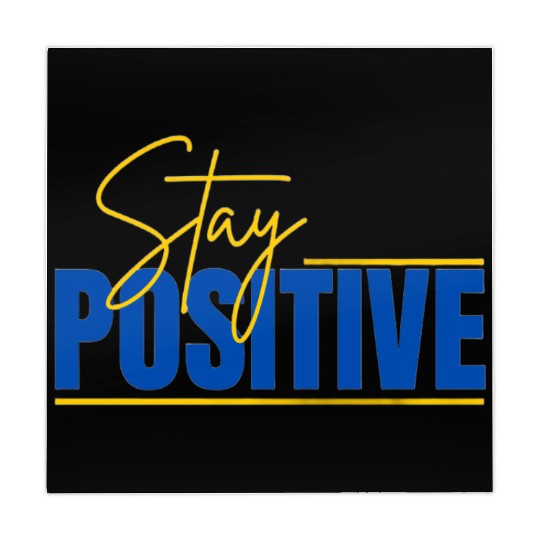 Mahjong Mats Stay Positive Typography Design