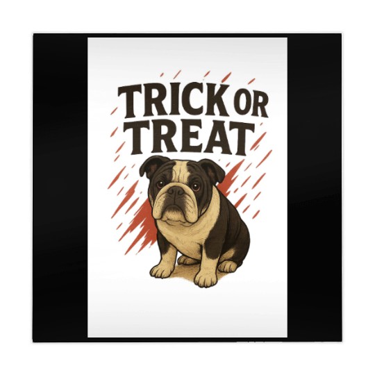 Bulldog Halloween Trick or Treat Design Mahjong Mats