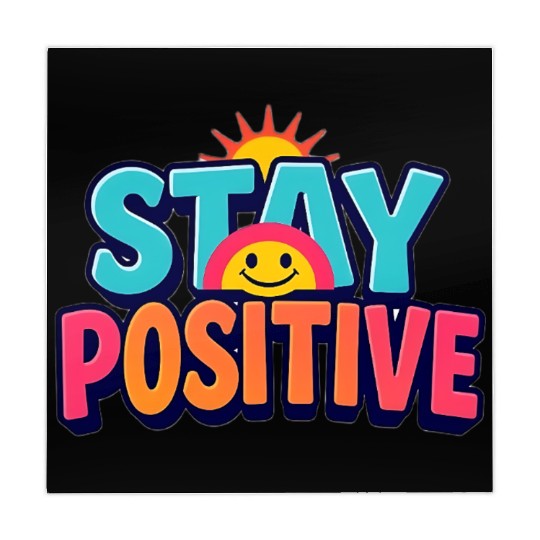 Vibrant Stay Positive Sun Design Mahjong Mats