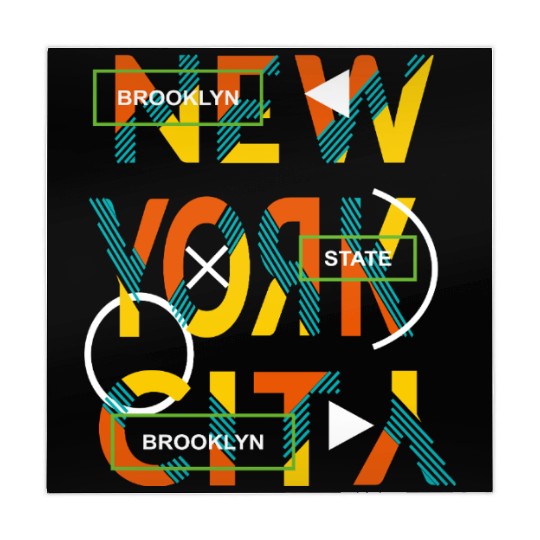 Urban Brooklyn State Love New york city Mahjong Mats