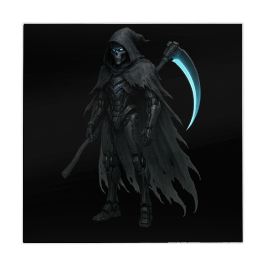 Midnight Warden  Robot  Futuristic Cloak Design Mahjong Mats