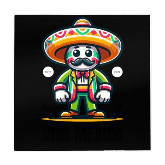 Vibrant Mexican Fiesta Character Design Mahjong Mats