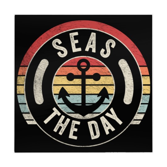 Seas Day Teal Nautical Anchor Funny Cruise Retro Mahjong Mats