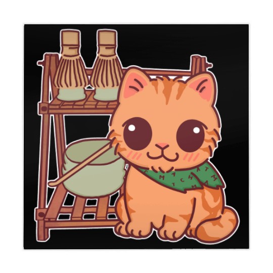 Kawaii Cat at Matcha Station Mahjong Mats