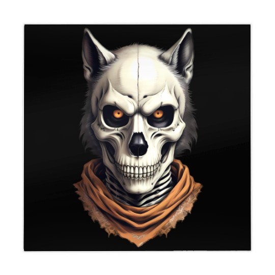 Mystic Werewolf Skull Illustration Mahjong Mats
