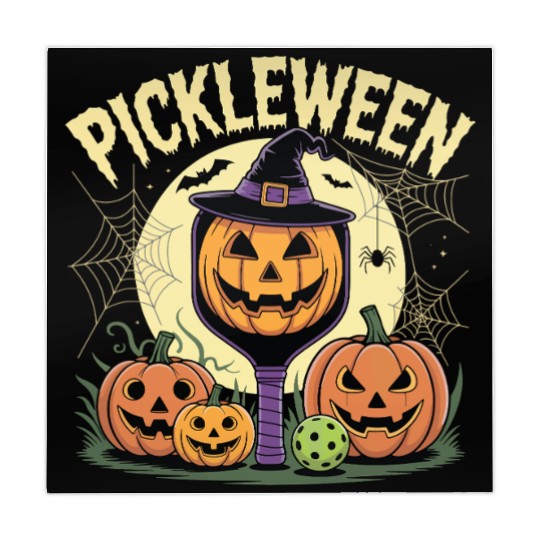 Pumpkin Pickleween Pickleball Player Halloween Mahjong Mats