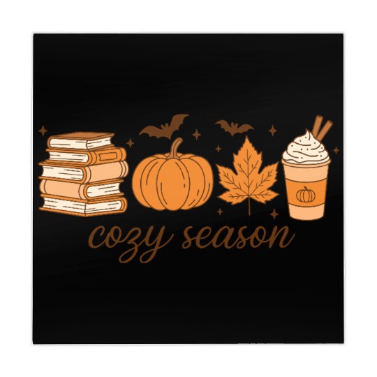 Cozy Season Pumpkin Latte Halloween Books & Leaves Mahjong Mats