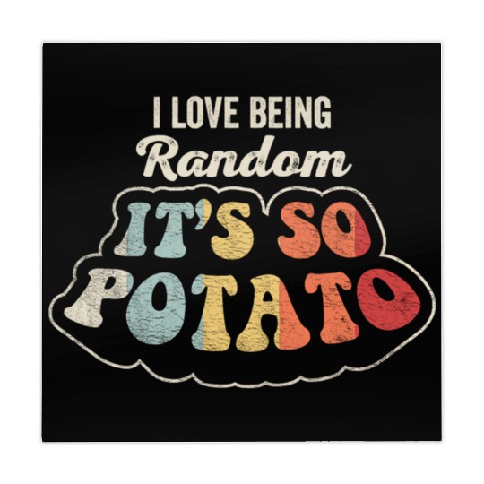 I Love Being Random It's So Potato Retro Vintage Mahjong Mats