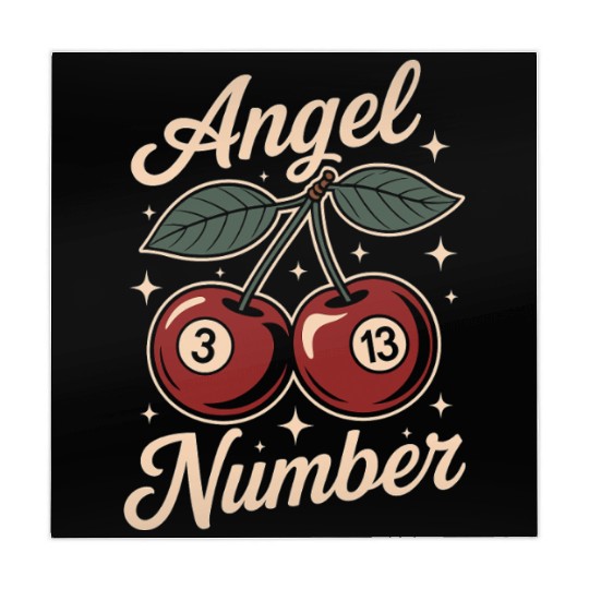 Angel Number 313 Retro Cherry Mahjong Mats