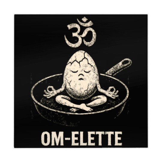 Om-Elette Zen Egg Meditation Funny Spiritual Yoga  Mahjong Mats