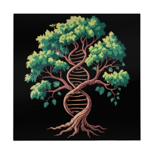 Tree of Life with DNA Spiral Mahjong Mats