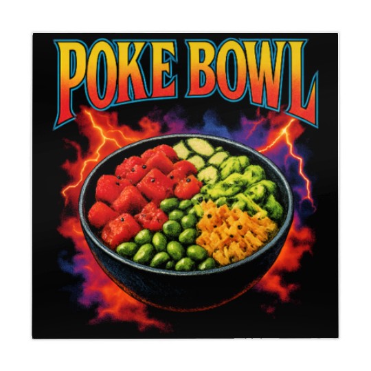 Poke Bowl Favorite Food Funny Weird 90s Poke Bowl Mahjong Mats