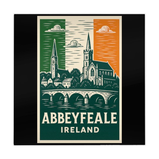 Abbeyfale Ireland Church Skyline Mahjong Mats