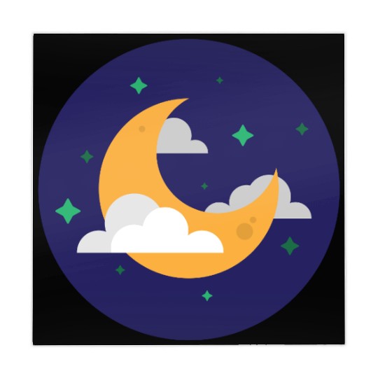 Dreamy Night Sky Crescent Design Mahjong Mats
