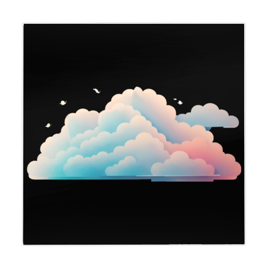 Pastel Cloudscape Abstract Design Mahjong Mats