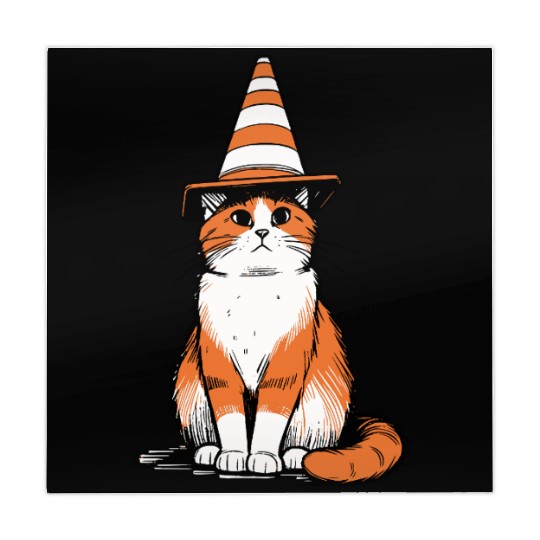 Traffic Cone Cat Mahjong Mats