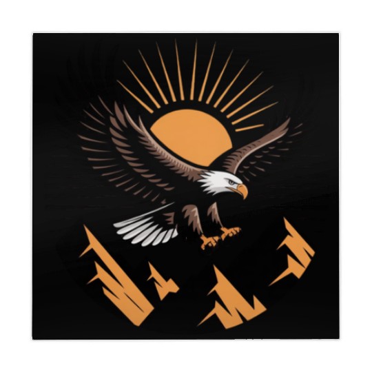 Majestic Eagle Sunset Graphic Mahjong Mats