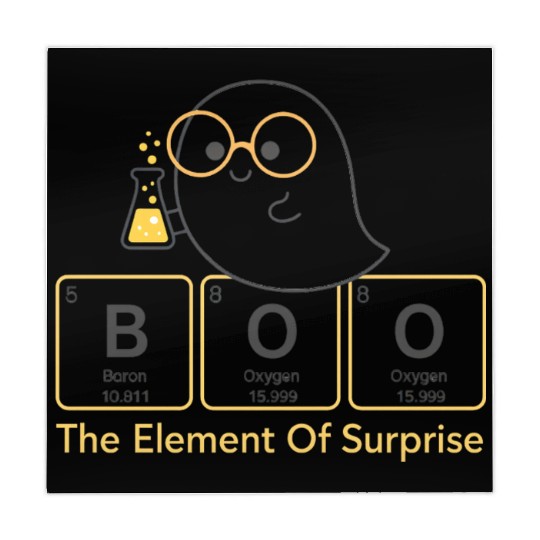BOO - The Element of Surprise Cute Ghost Chemistr Mahjong Mats
