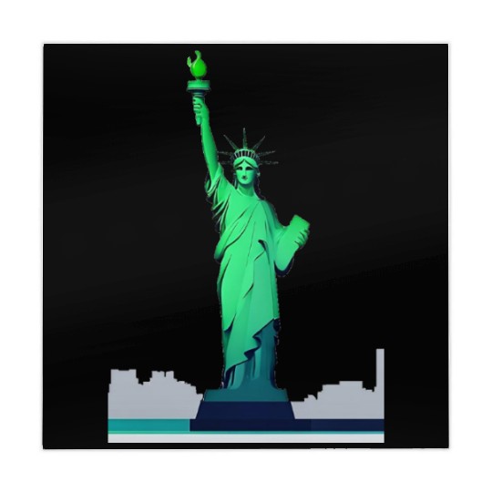 Modern Minimal Statue of Liberty – New York Icon Mahjong Mats