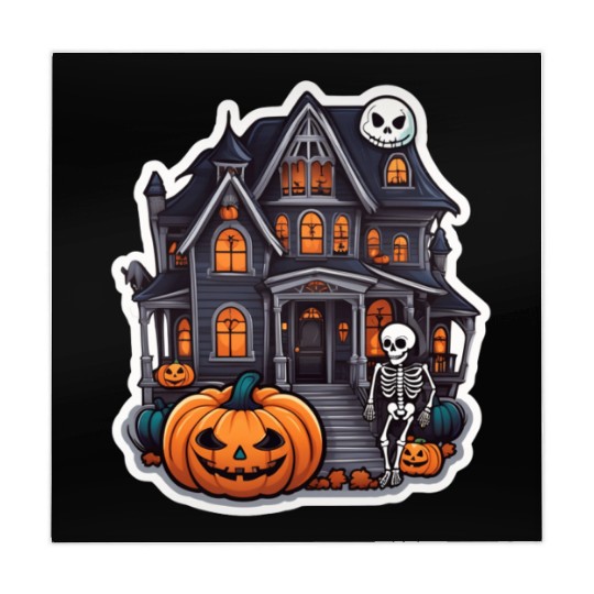 Haunted House Halloween Design Mahjong Mats