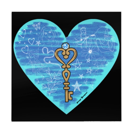 Girlhood in light blue Mahjong Mats