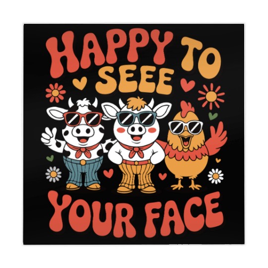 Farm Animal Humor Graphic Mahjong Mats