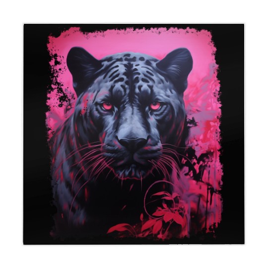 Pink Pop Art Black Panther  Mahjong Mats