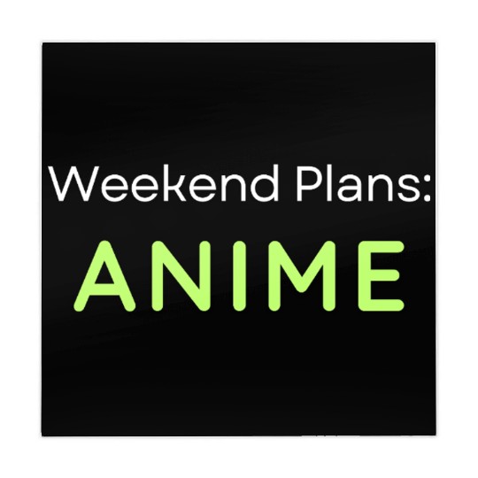 Vibrant Anime Weekend Text Design Mahjong Mats